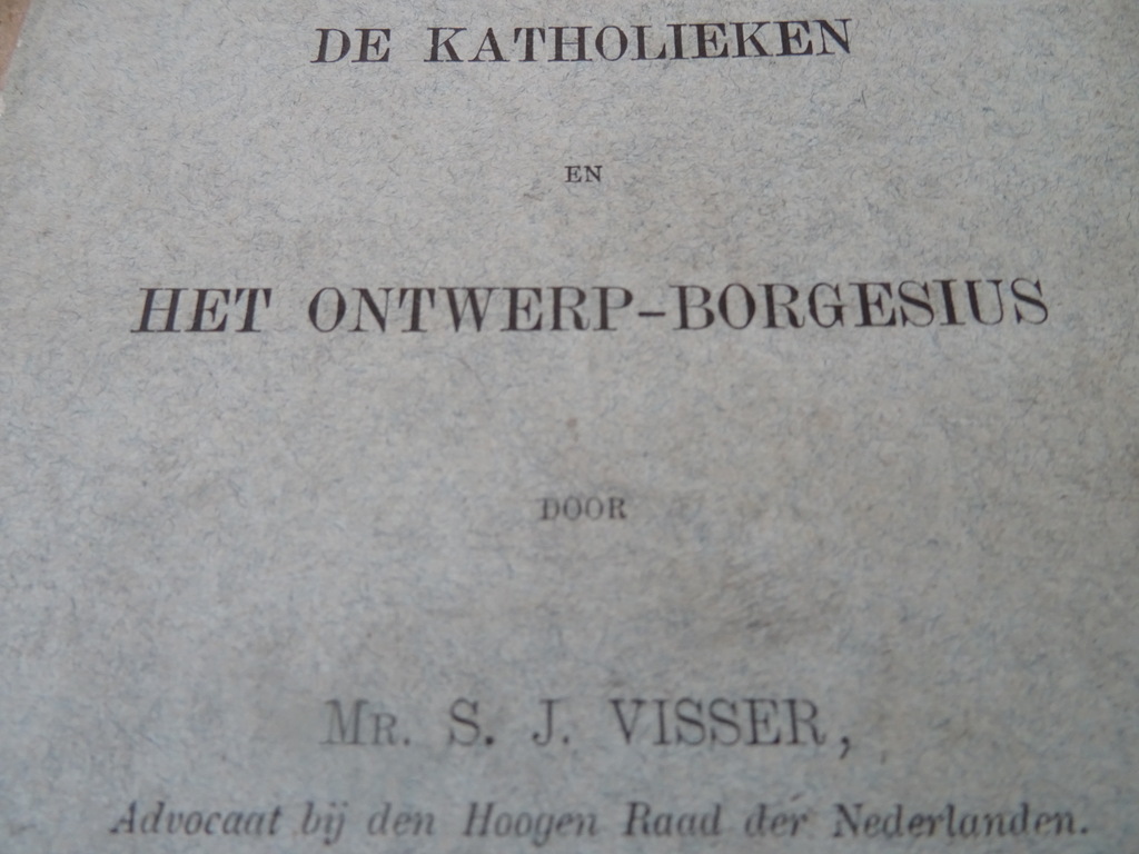 Mr. S. J. Visser De katholieken en het ontwerp-Borgesius - Afbeelding 2