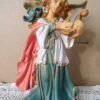 Vintage beeld engel met harp 22cm