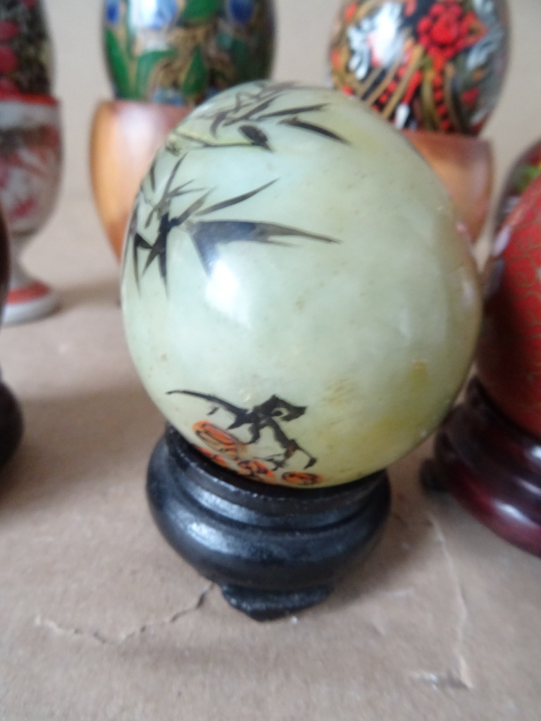 Collectie vintage beschilderde eieren - Afbeelding 8