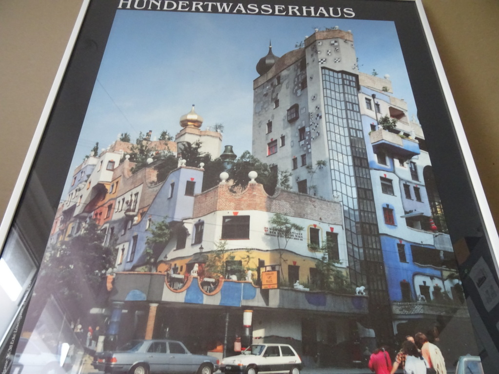 Vintage ingelijste poster Hundertwasserhaus 50x60 - Afbeelding 11
