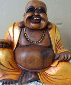 Vintage houten Boeddhabeeld 15cm Vintage houten Boeddhabeeld 15cm