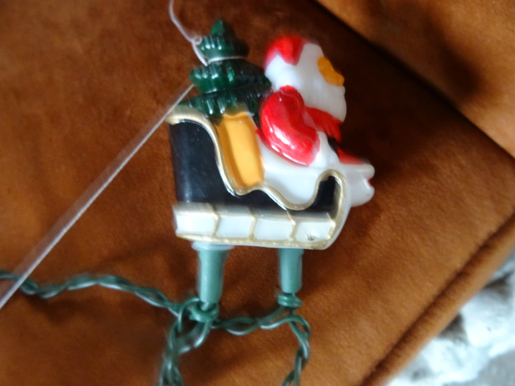 Vintage kerstverlichting Kerstman met rendieren - Afbeelding 3