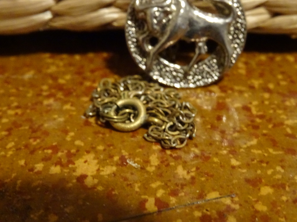 Vintage kettinkje met sterrenbeeld stier medaillon - Afbeelding 4