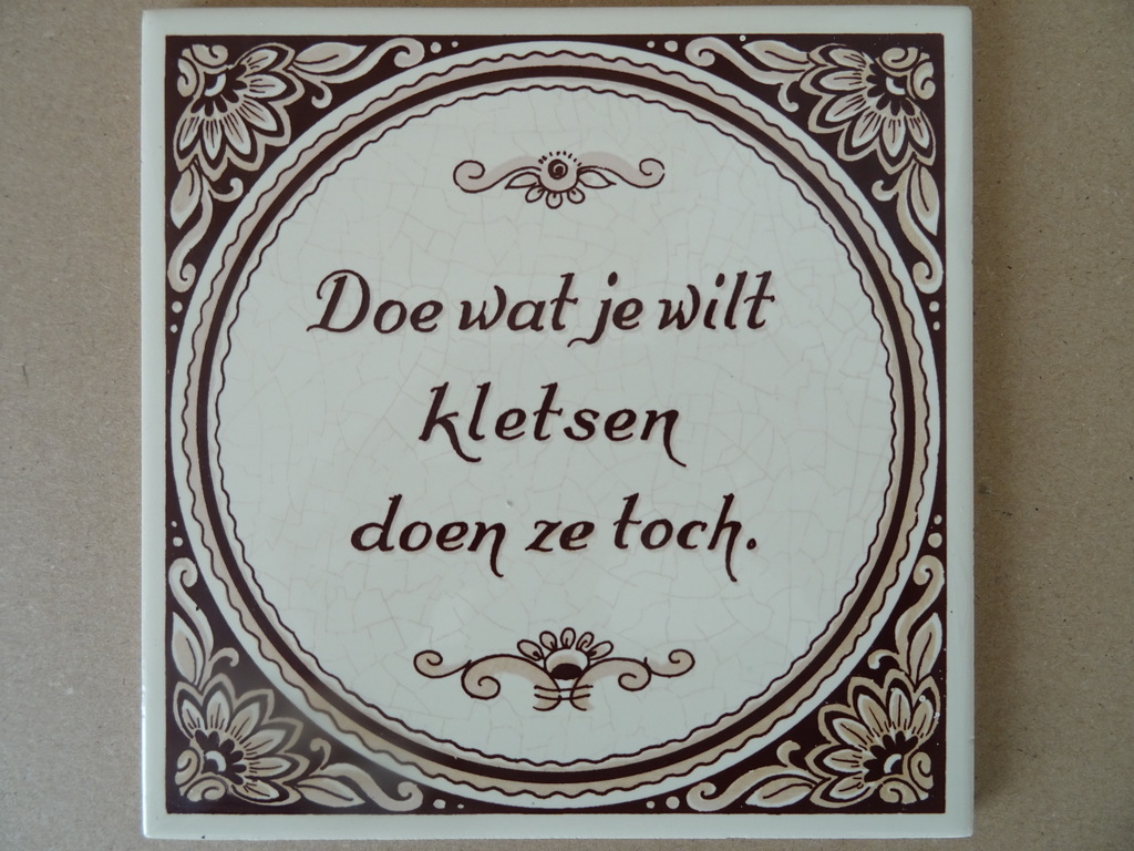 Collectie 14 vintage tegels met spreuk Mosa en Sphinx 19 euro per stuk