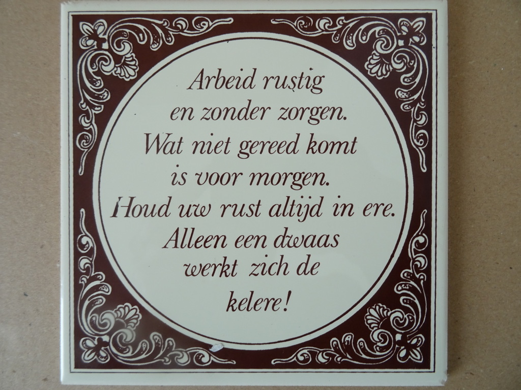 Collectie 14 vintage tegels met spreuk Mosa en Sphinx 19 euro per stuk - Afbeelding 16