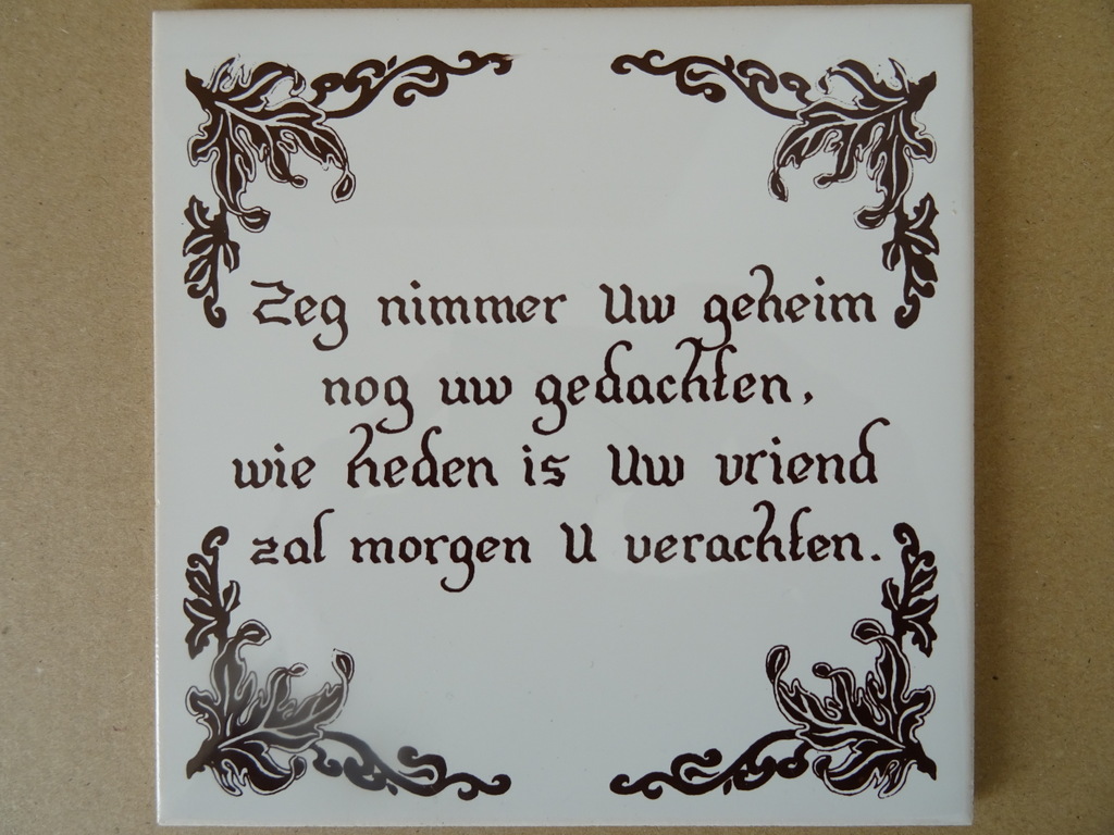 Collectie 14 vintage tegels met spreuk Mosa en Sphinx 19 euro per stuk - Afbeelding 28