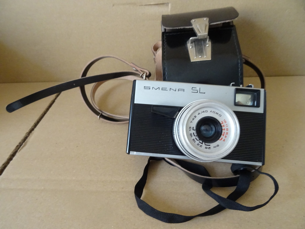 Vintage fotocamera Smena SL in originele tas