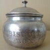Vintage verzilverde koektrommel biscuit box