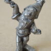 Vintage zilveren medaillon dwerg miniatuur beeldje