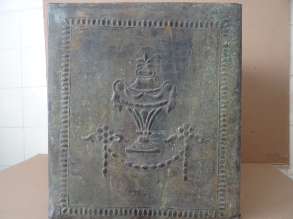Vintage koperen bloembak plantenbak 31x31x35cm - Afbeelding 4