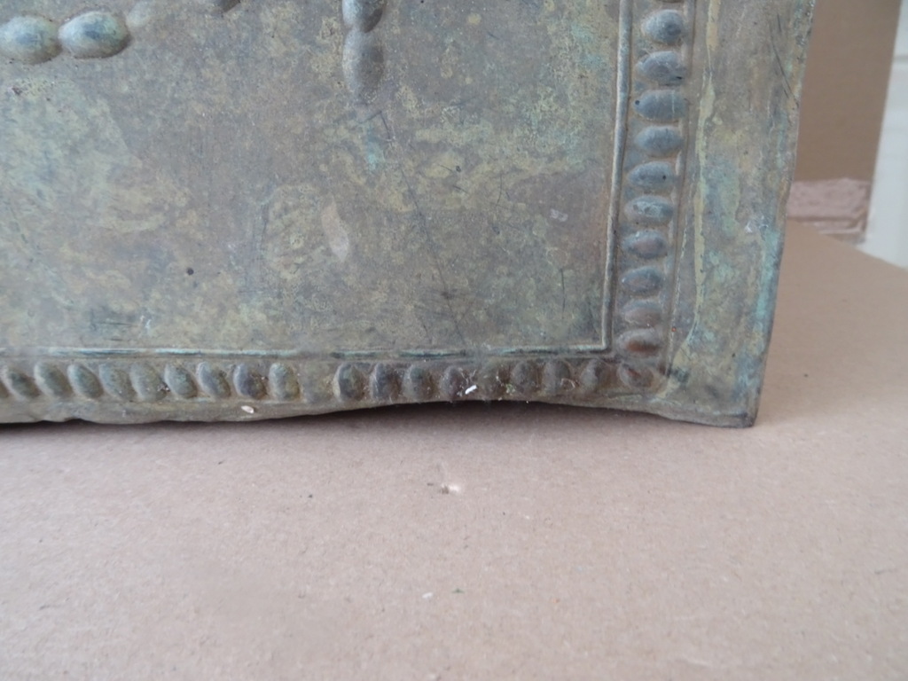 Vintage koperen bloembak plantenbak 31x31x35cm - Afbeelding 7