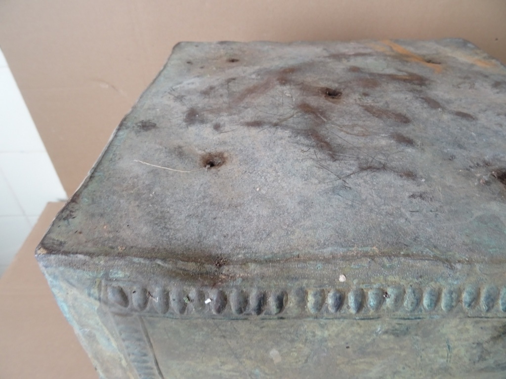 Vintage koperen bloembak plantenbak 31x31x35cm - Afbeelding 13