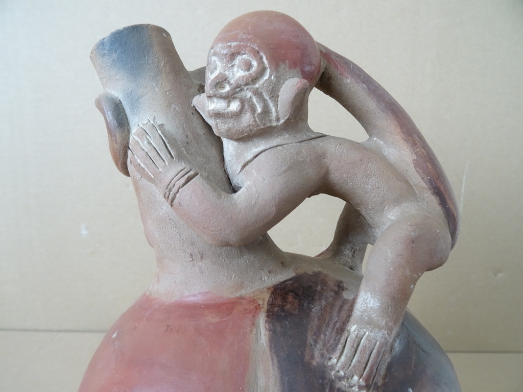 Vintage inheemse aardewerk kan Peru 27cm - Afbeelding 3