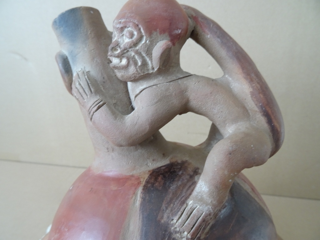 Vintage inheemse aardewerk kan Peru 27cm - Afbeelding 5