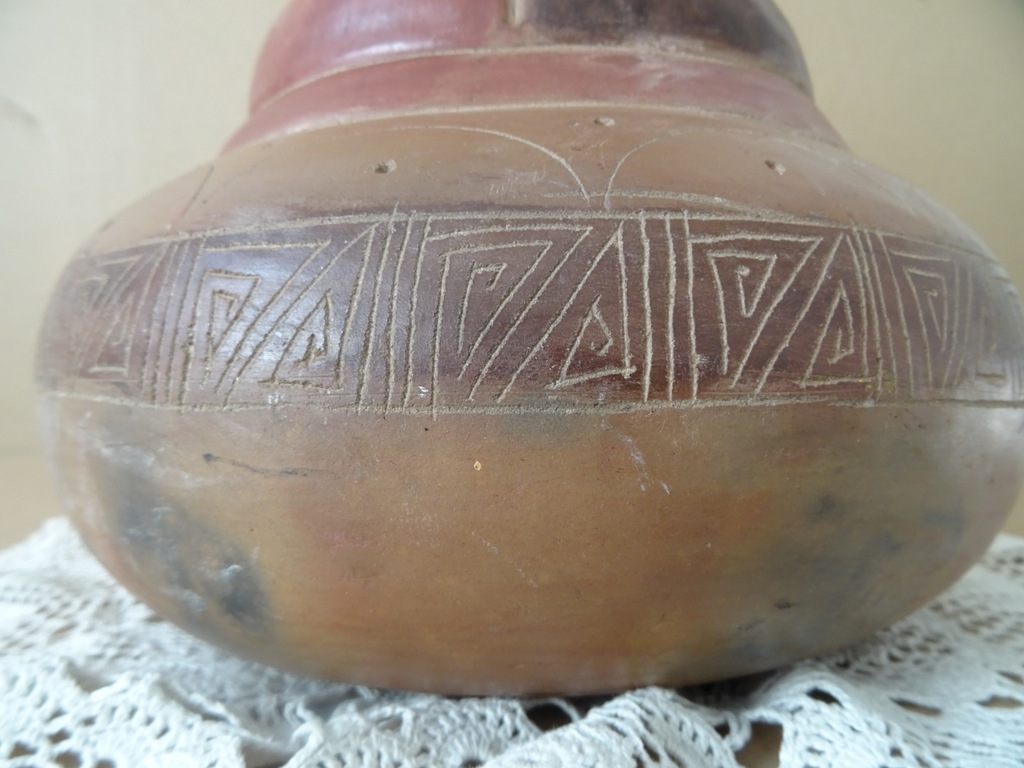 Vintage inheemse aardewerk kan Peru 27cm - Afbeelding 9