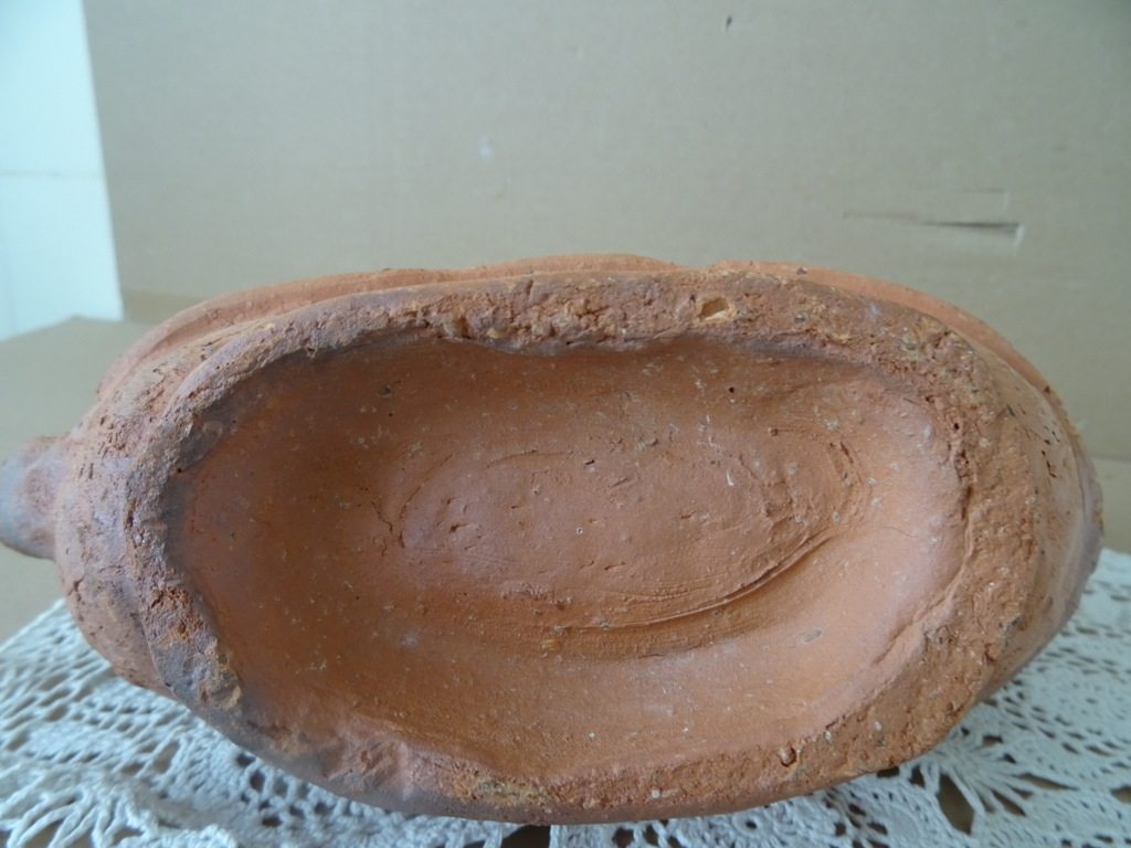 Vintage inheemse aardewerk kandelaar Peru 18cm - Afbeelding 13