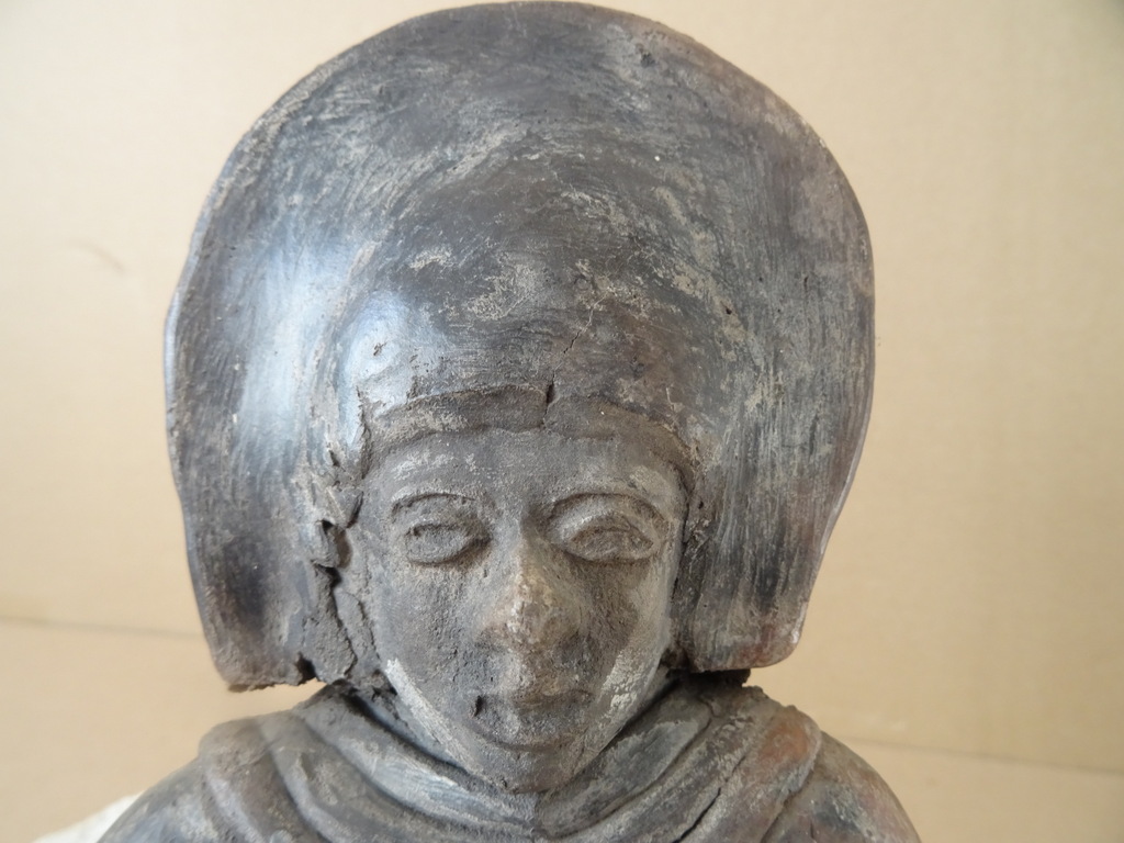 Vintage inheems aardewerk beeld Peru 23cm - Afbeelding 3