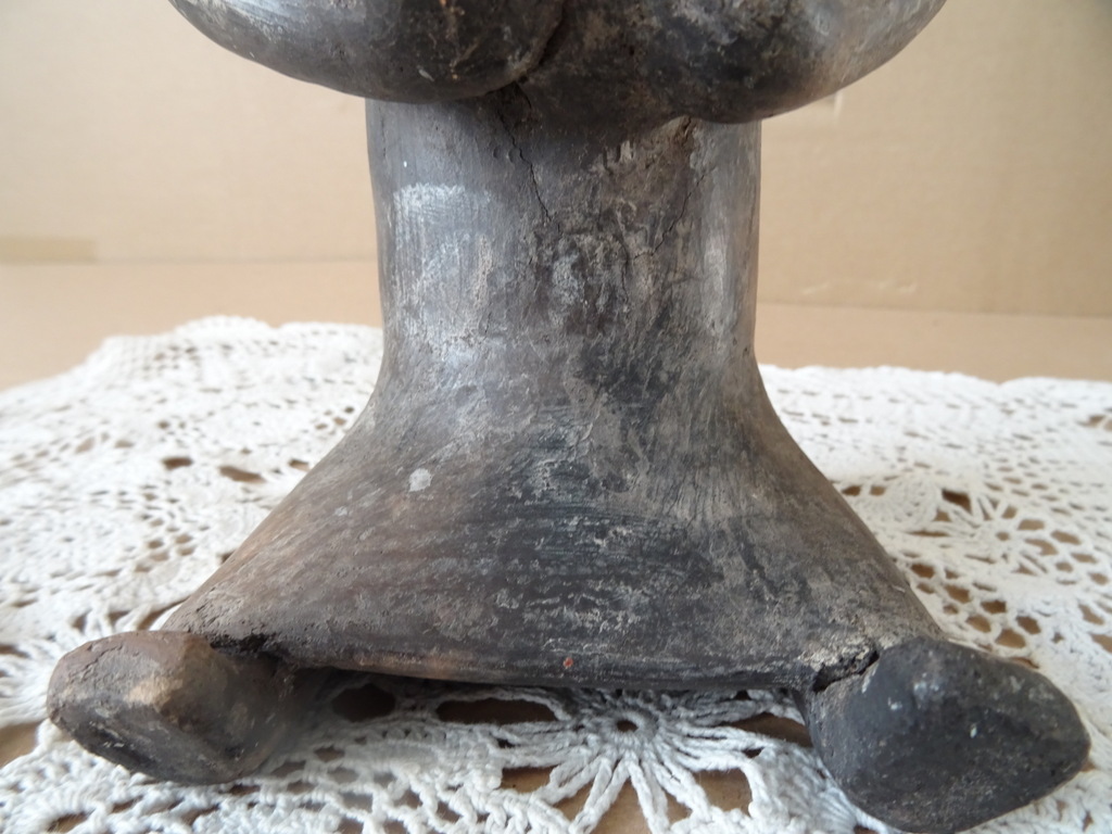Vintage inheems aardewerk beeld Peru 23cm - Afbeelding 5
