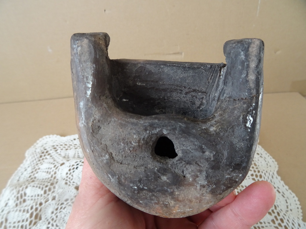 Vintage inheems aardewerk beeld Peru 23cm - Afbeelding 10