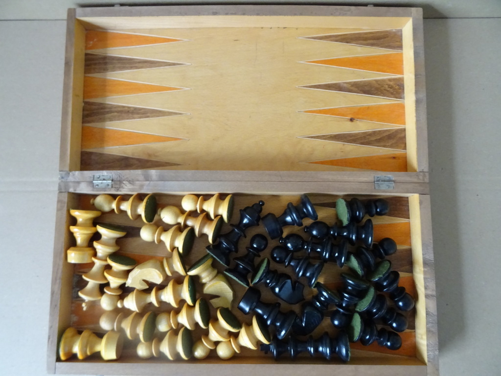 Vintage houten schaakspel 40x40cm - Afbeelding 3