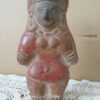 Vintage inheems aardewerk wandbeeld Peru 17cm