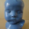 Antiek of vintage aardewerk beeld babyhoofdje 17cm LDV