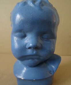 Antiek of vintage aardewerk beeld babyhoofdje 17cm LDV Antiek of vintage aardewerk beeld babyhoofdje 17cm LDV
