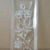 Vintage glazen schaal gedecoreerd met rozen 15x34cm