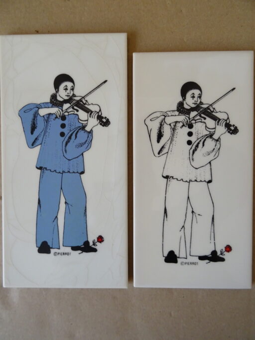 Vintage Italiaanse tegels Pierrot