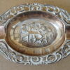 Antiek of vintage verzilverd asbakje 10x6cm