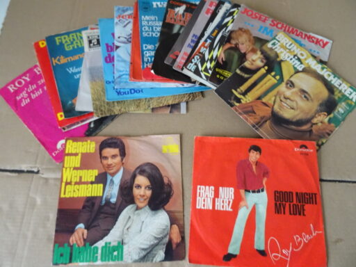Collectie van 24 vintage singles Duitstalig