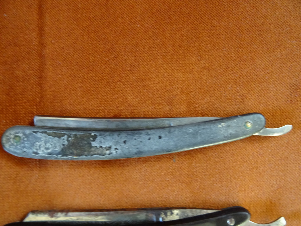 Collectie van 3 antieke of vintage scheermessen - Afbeelding 3