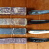 Collectie van 4 antieke of vintage scheermessen