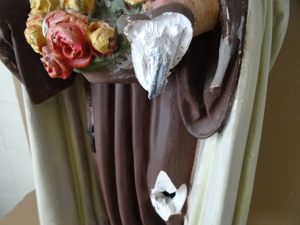 Antiek beeld Heilige Theresia van Lisieux 80cm - Afbeelding 6