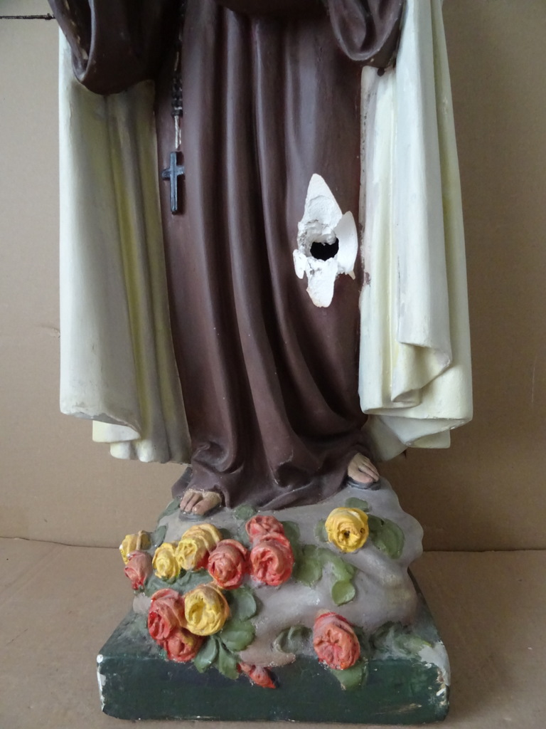 Antiek beeld Heilige Theresia van Lisieux 80cm - Afbeelding 7