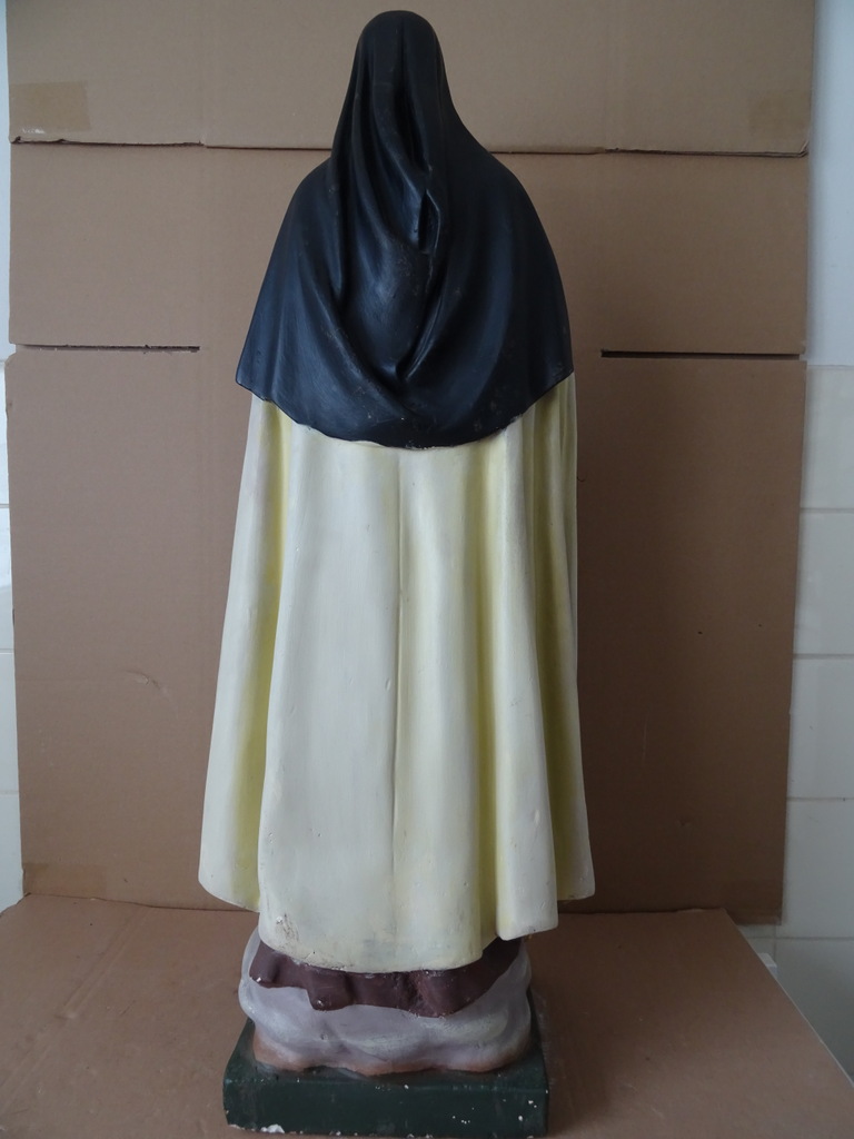 Antiek beeld Heilige Theresia van Lisieux 80cm - Afbeelding 15