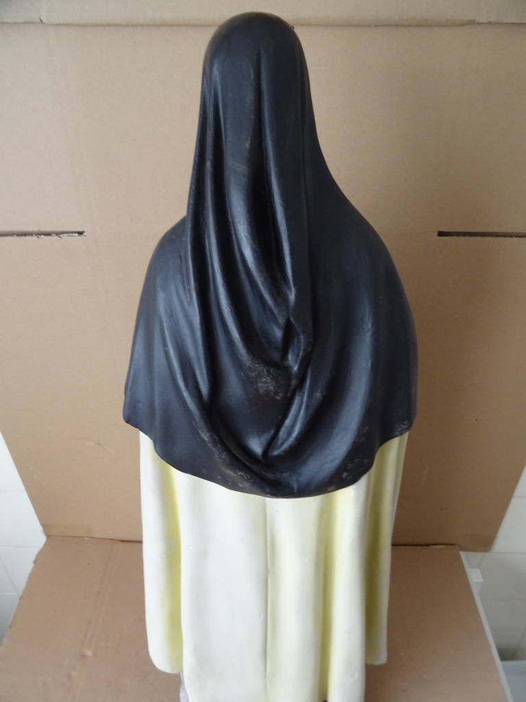Antiek beeld Heilige Theresia van Lisieux 80cm - Afbeelding 16