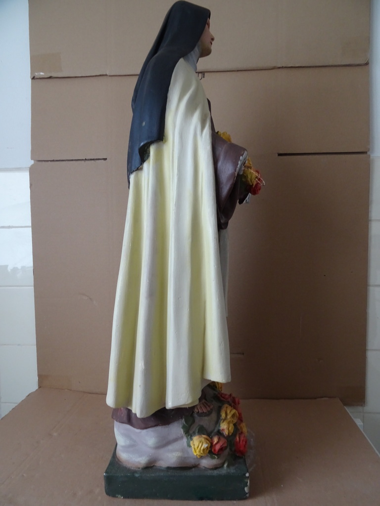 Antiek beeld Heilige Theresia van Lisieux 80cm - Afbeelding 18