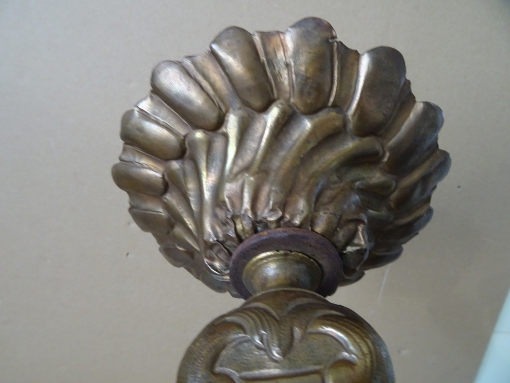 19e-eeuwse koperen kandelaar 52cm - Afbeelding 5