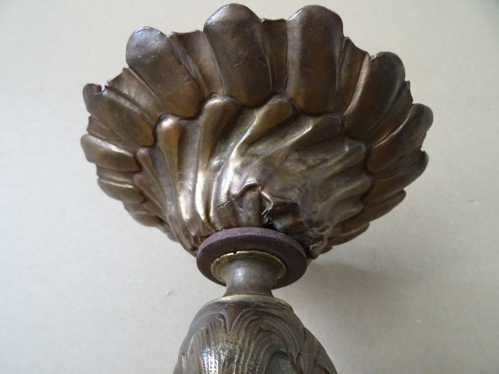 19e-eeuwse koperen kandelaar 52cm - Afbeelding 11
