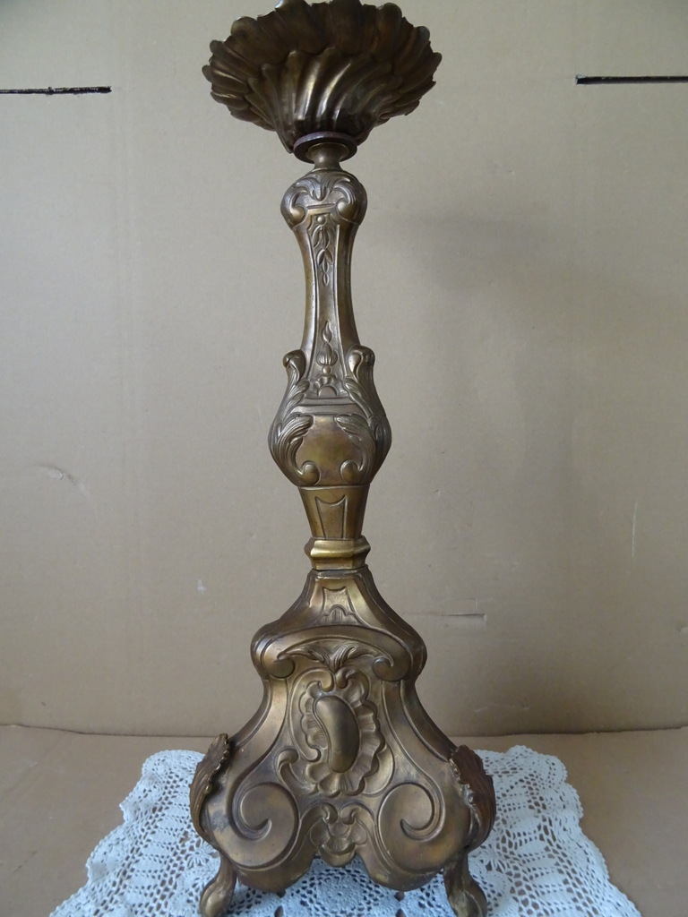 19e-eeuwse koperen kandelaar 52cm - Afbeelding 23