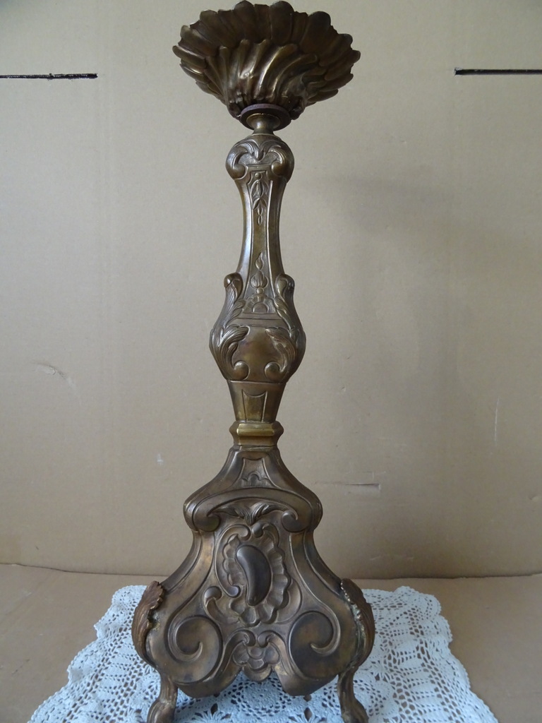 19e-eeuwse koperen kandelaar 52cm - Afbeelding 24