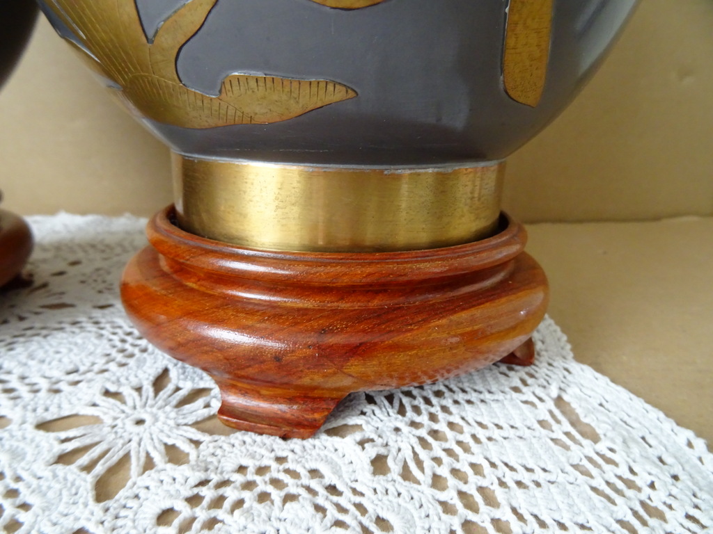 Vintage tinnen siervazen Japan 45cm - Afbeelding 11