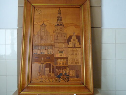 Ingelegd hout schilderij Amsterdam
