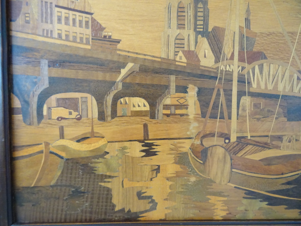 Ingelegd hout schilderij Rotterdam 78x63cm - Afbeelding 8