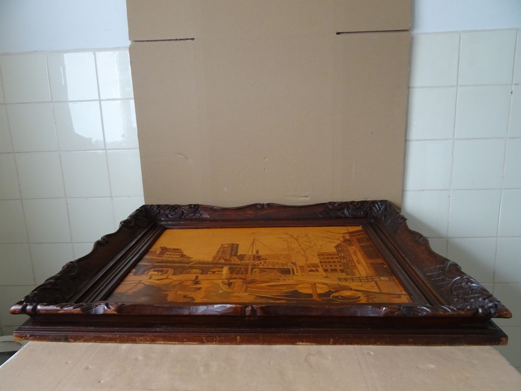 Ingelegd hout schilderij Rotterdam 78x63cm - Afbeelding 20