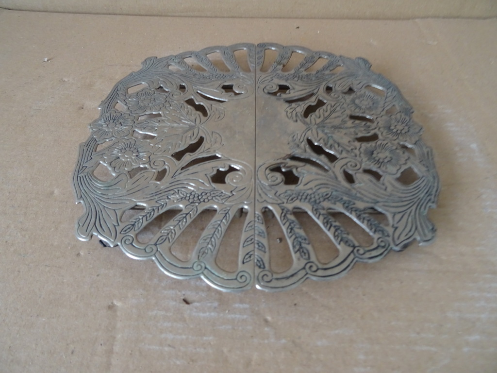 Vintage verzilverde Wallace onderzetter - Afbeelding 4