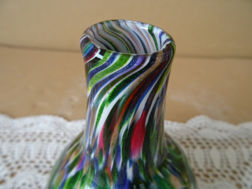 Glazen design vaasje 14cm mondgeblazen - Afbeelding 2