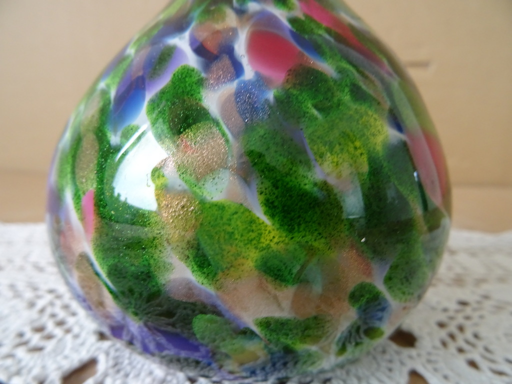 Glazen design vaasje 14cm mondgeblazen - Afbeelding 3