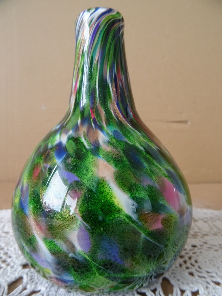 Glazen design vaasje 14cm mondgeblazen - Afbeelding 5